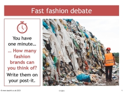 Tutor time debate: Fast fashion