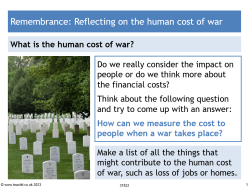 Reflecting on the human cost of war presentation