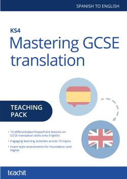 Mastering GCSE translation – Spanish to English