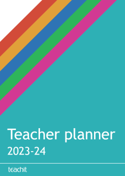 Downloadable teacher planner for 2023-24
